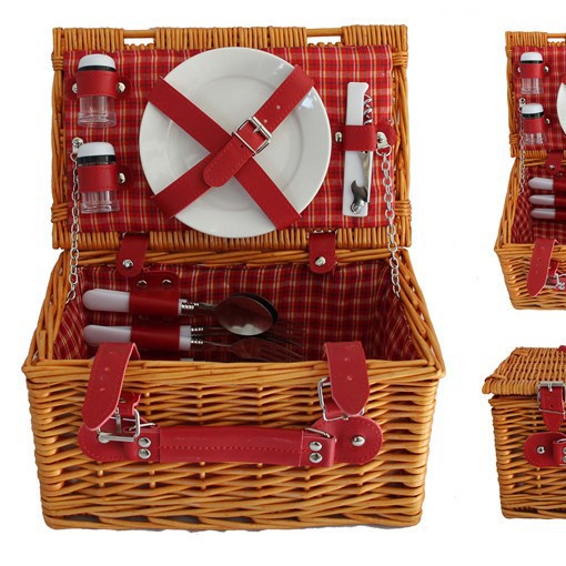 Canasta de picnic personalizada, mimbre hecho a mano con tapa, canasta de regalo, salida de primavera, canasta de almacenamiento de frutas, bolsa de aislamiento de vajilla