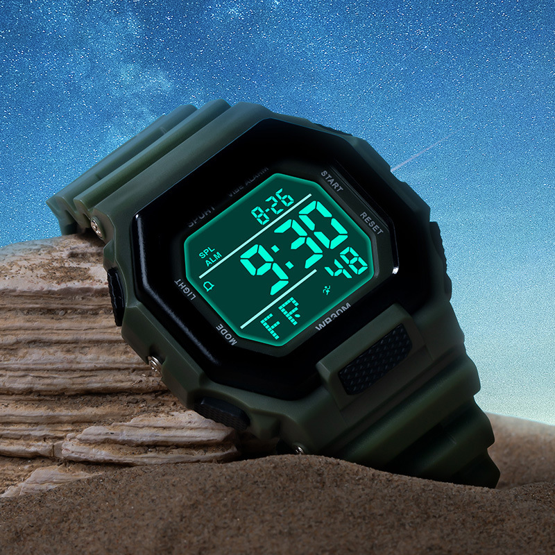 Reloj electrónico de sincronización de alarma de deportes al aire libre para hombres estudiantes masculinos y femeninos multifunción reloj electrónico luminoso fábrica al por mayor