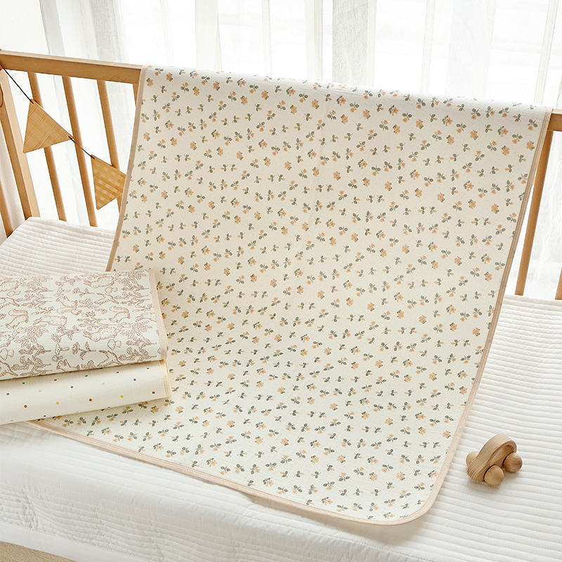 Crepe Waterproof Newborn Care Pad Baby Bed Sheet Large Size Auntie Mattress Baby Diaper Pad