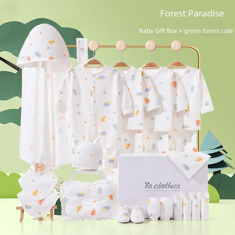 Baby Gift Box First Born Set Box Newborn Clothes Baby Autumn Winter Supplies All-in-One Full Month Birthday Gift