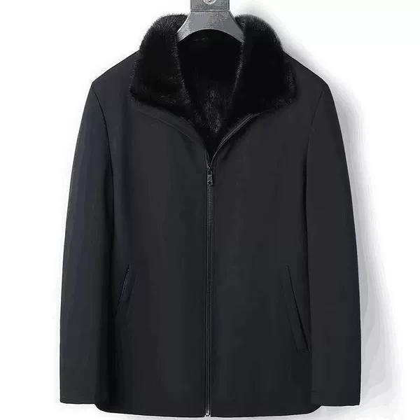 Black shell + bright black mink velvet (fur sleeves)