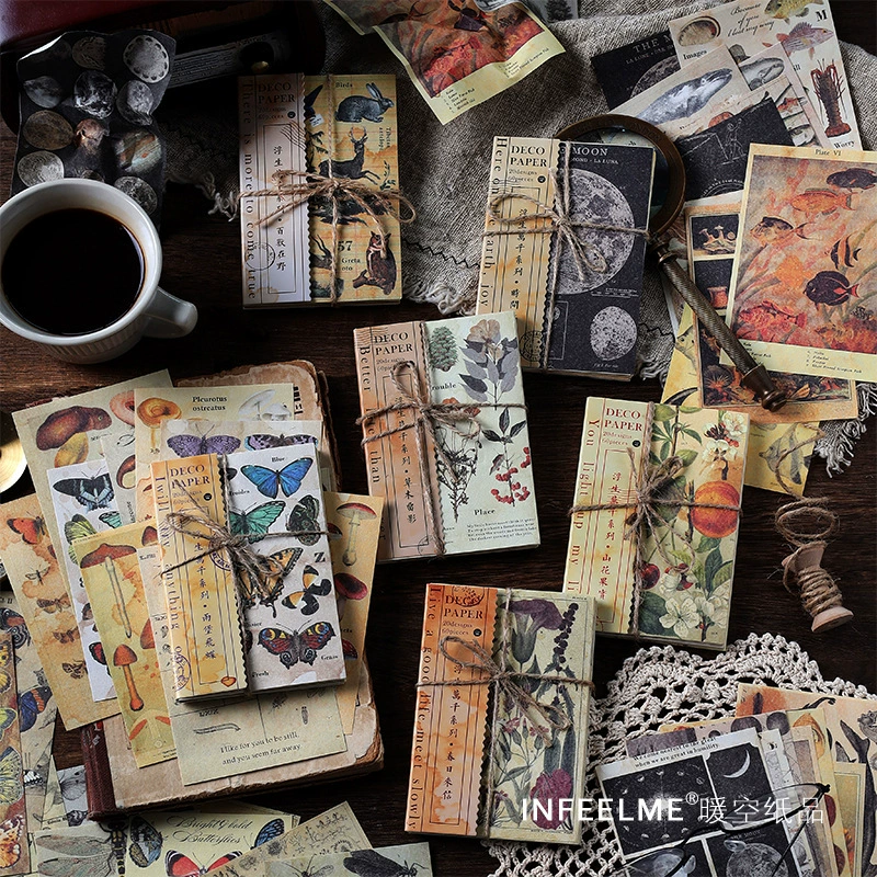 Плавающая жизнь тысячи серий Infeel. me материальная сумка Ретро Художественный Ручной счет DIY материальная паста 60 на 6