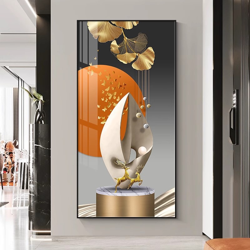 Fu Lu Yusheng pinturas decorativas de vestíbulos simples pinturas de lujo moderno pasillo de sala de estar de alto nivel pinturas mural
