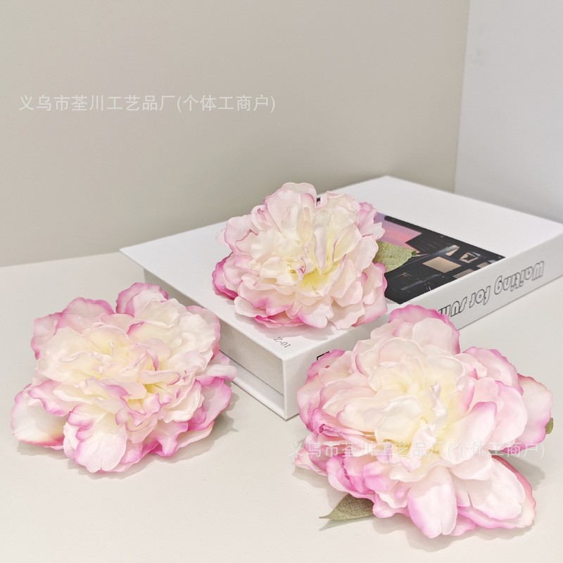 DIY手仿真花烧边牡丹古风帽子衣服配件配饰花头假花婚庆花墙装饰|undefined
