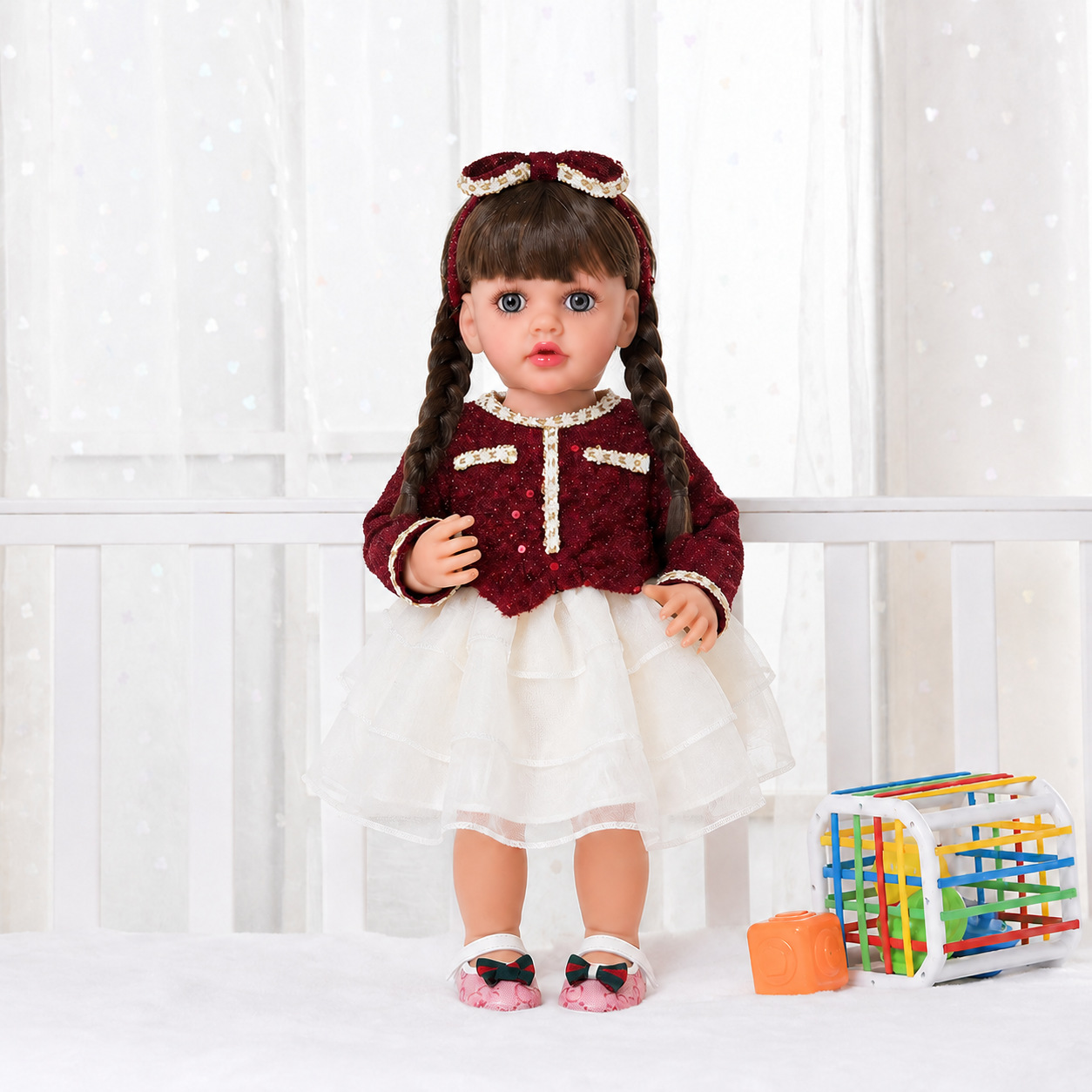 Muñeca Reborn Interactiva con Sensor Inteligente 40cm de Vinilo Multilingüe