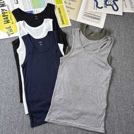 春夏多色显瘦 极简贴身内搭工字背心男Men's quick-drying vest