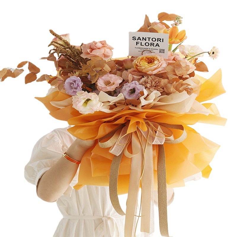 Papel mate impermeable engrosado Embalaje de flores al por mayor Papel Su Han Película nacarada Papel de miel Papel de embalaje de ramo Sentido avanzado