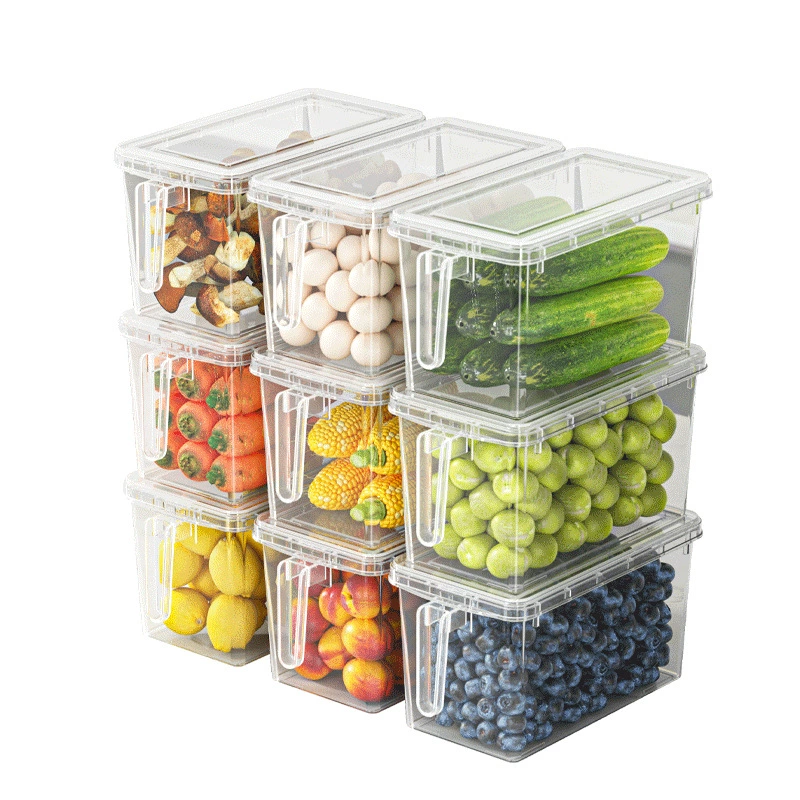 Refrigerator storage box, food-grade crisper, kitchen vegetable dumpling organizer, frozen special egg storage box