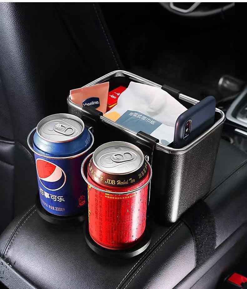 Car Multifunctional Tissue Box, Car Seat Back Cup Holder, Creative Armrest Box, Car Storage Box, Storage Organizer for Car Use