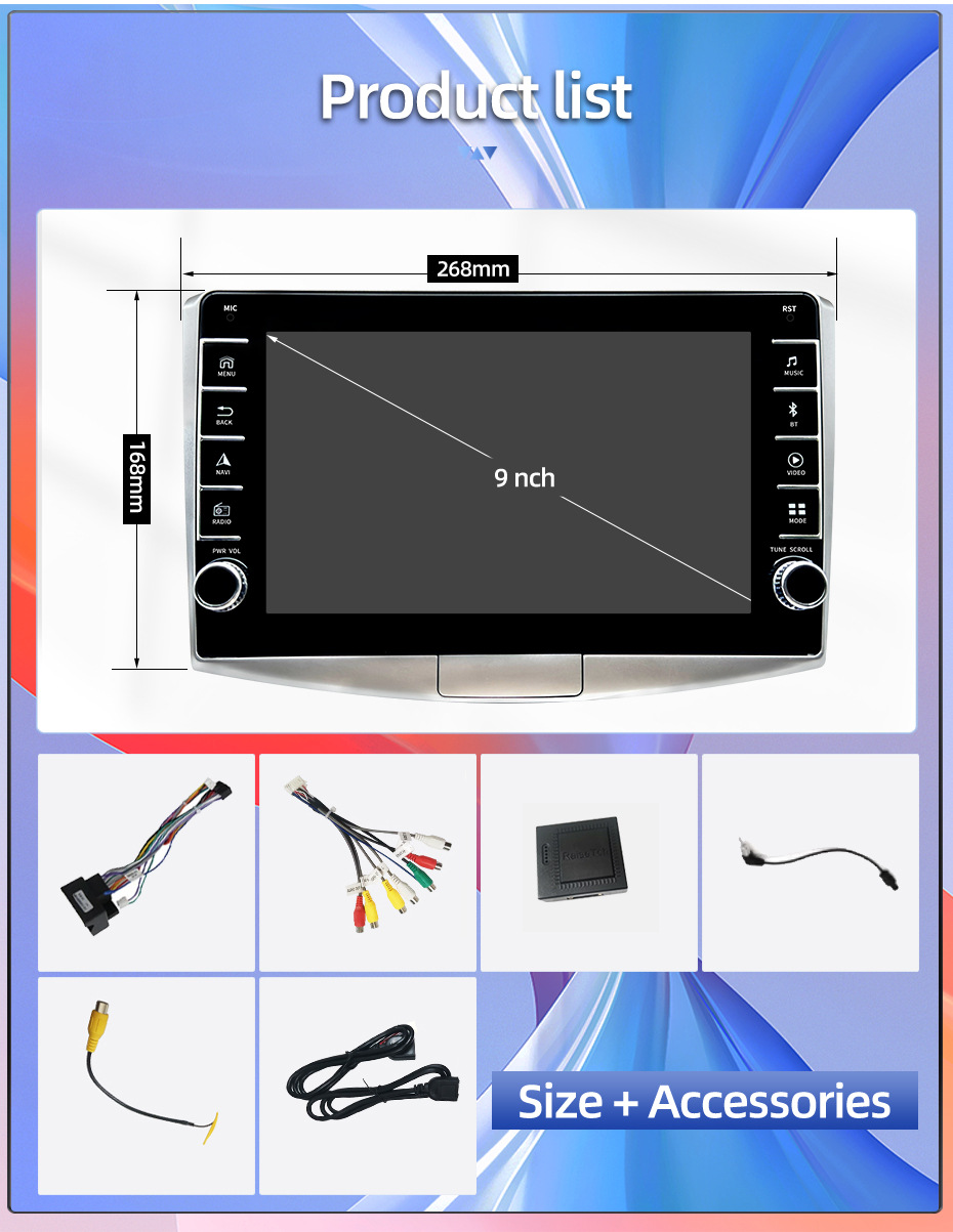 9inch Suitable for Volkswagen Magotan Cc Passat B7 B6 Car Central Control Large Screen Navigation Carplay Player