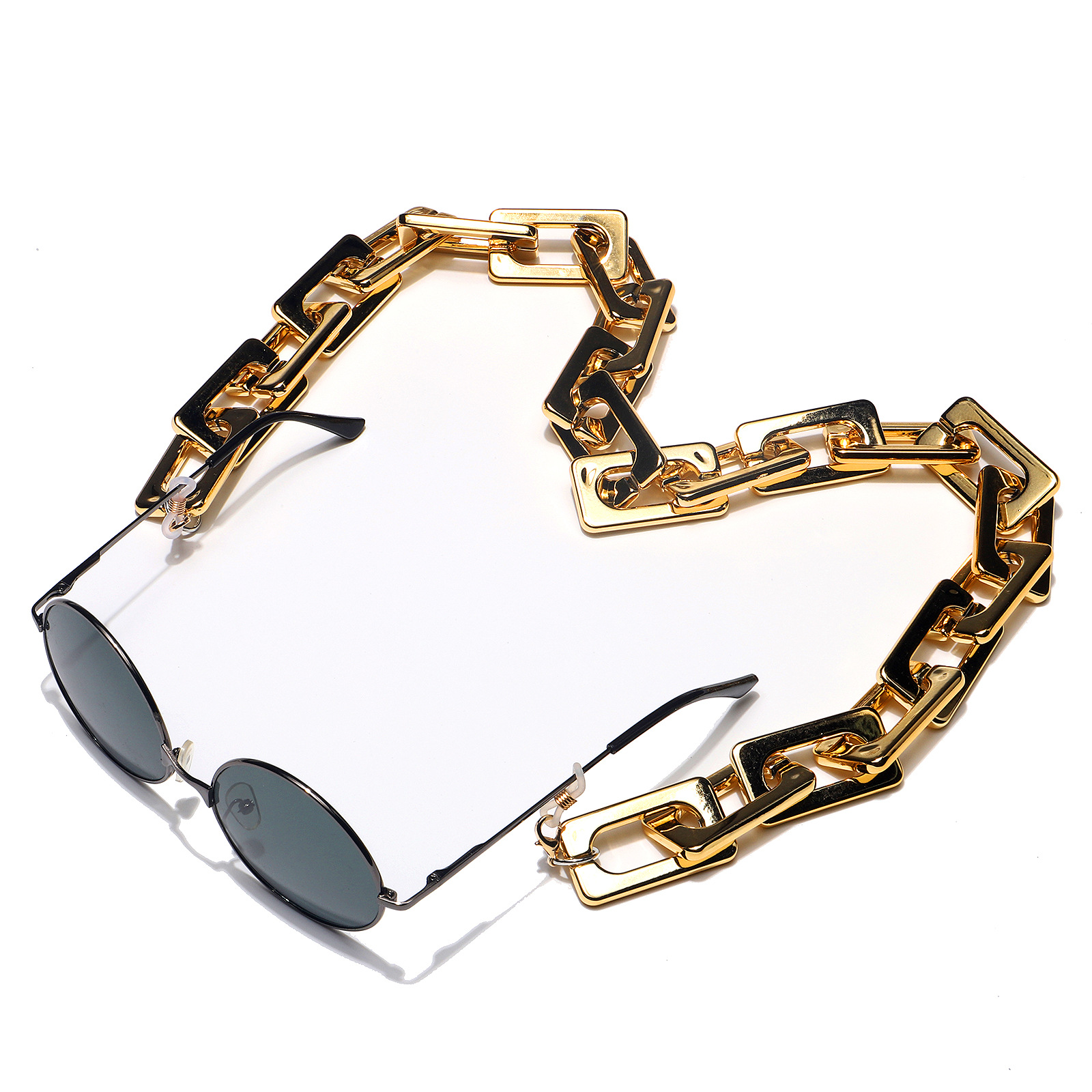 30g Weight Plastic Material Gold, Silver, Black Color Simple Fashion Plastic Acetate Leopard Pattern Glasses Chain 7