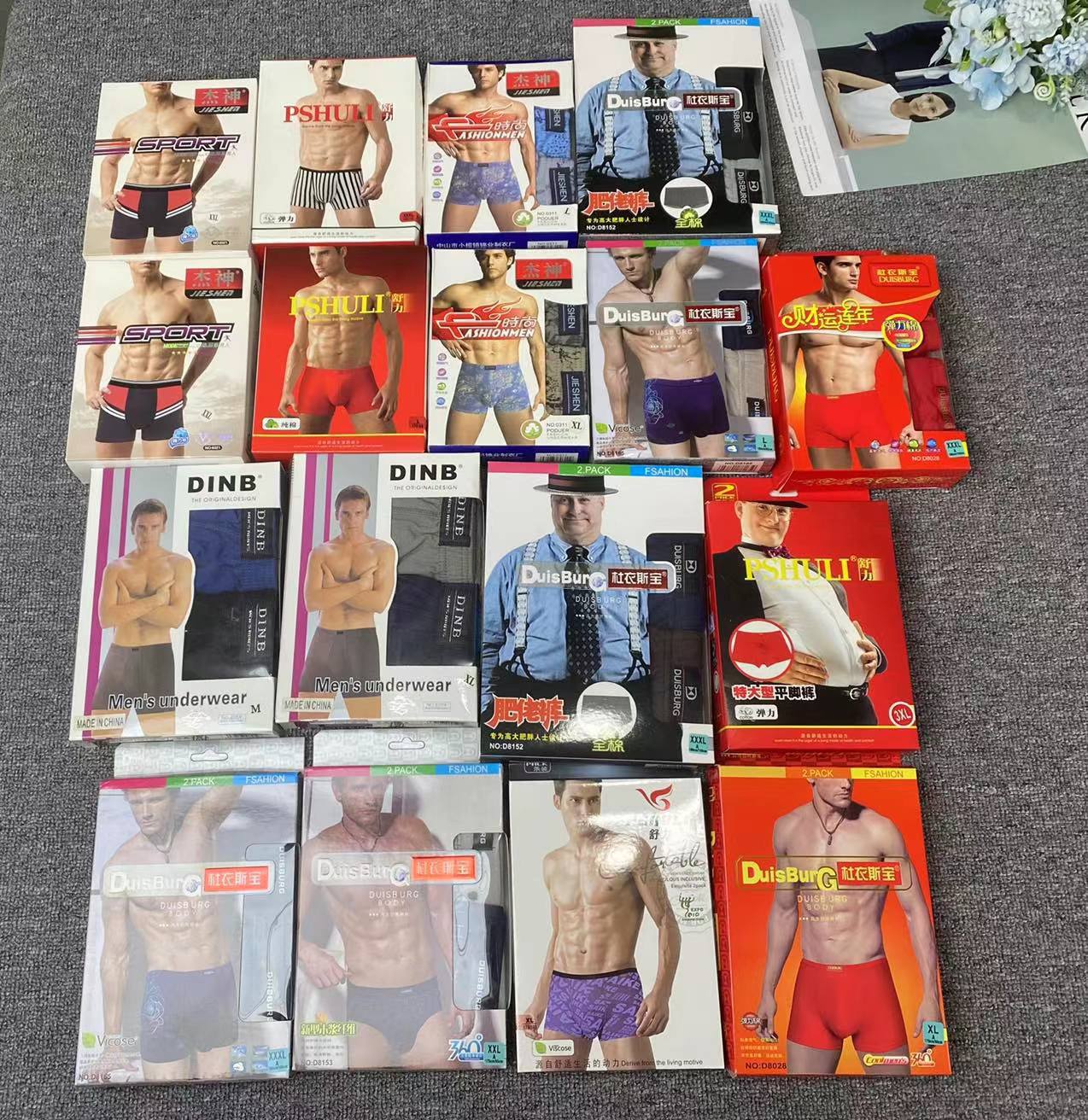 Varios La ropa interior en caja de los hombres mezcló el algodón de los hombres Xinjiang boxeadores de algodón hombres verano Delgado transparente