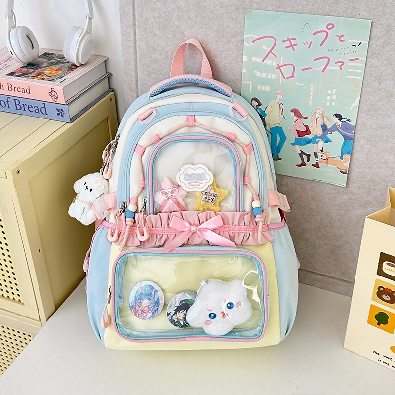 Bolsa de dolor de hombro de arco japonés de color contraste, bolsa de dolor de alta calidad, bolsa de dolor de alta capacidad, bolsa de dolor transparente
