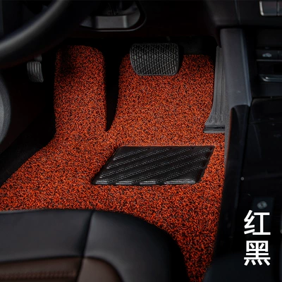 Car wire ring foot mat five Modelə uyğun ayaqaltı - the-main-driver-is-about-14-mm-red-and-black