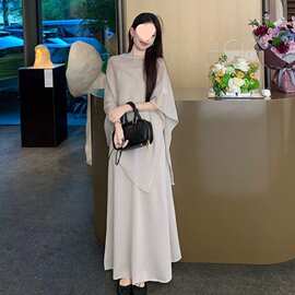海边度假旅游穿搭套装女早春漂亮夏防晒披肩罩衫吊带连衣裙两件套