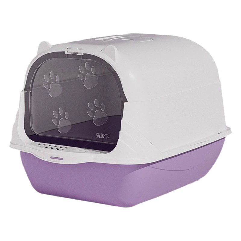 Горшок для мусора полностью закрыт негабаритный туалет для кошек