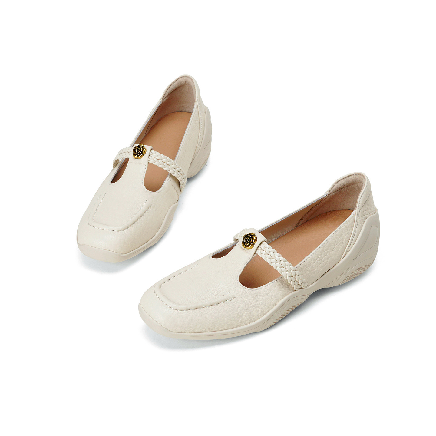 Giày Mary Jane nữ da cừu mềm đế xuồng gót thấp quai ngang — đen chi tiết 17