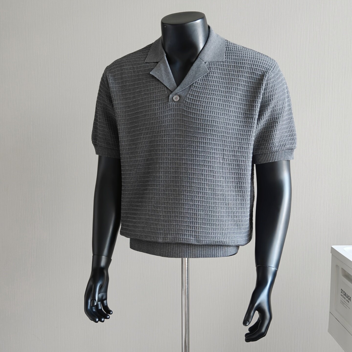 Cuba cuello polo camiseta camiseta de manga corta hombre waffle viejo viento de negocios hielo verano fábrica transfronteriza al por mayor