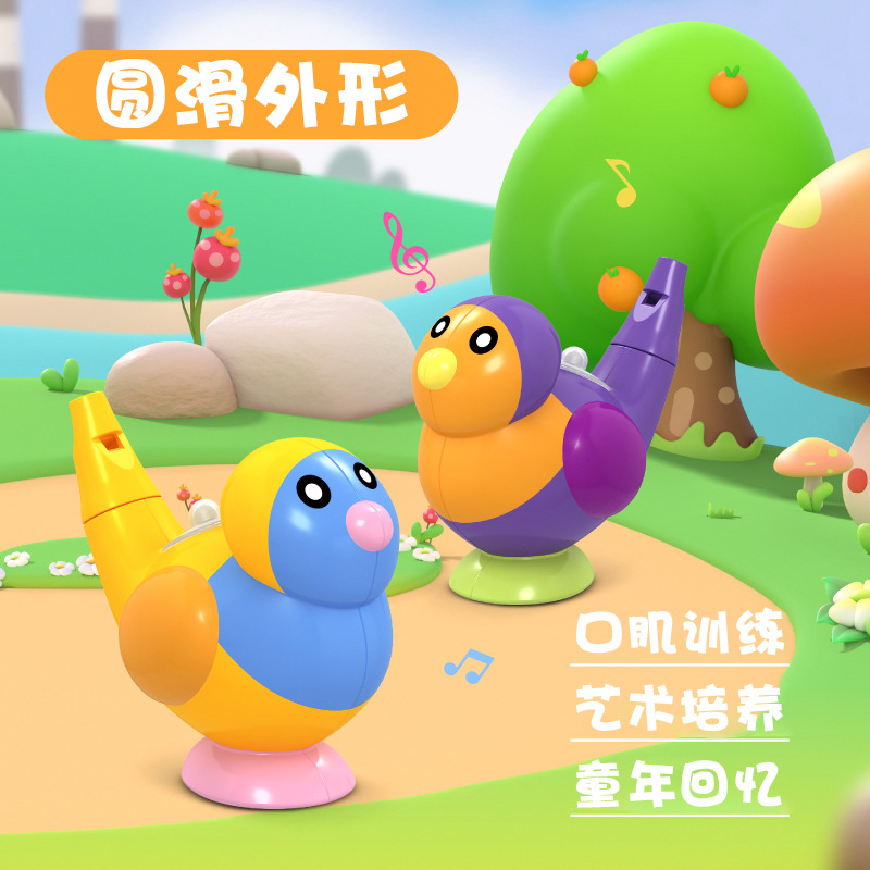 Tradicional nostálgico creativo silbato pájaro riego de agua tocando flauta de pájaro música de ocio puzzle juguetes pequeños premios puestos