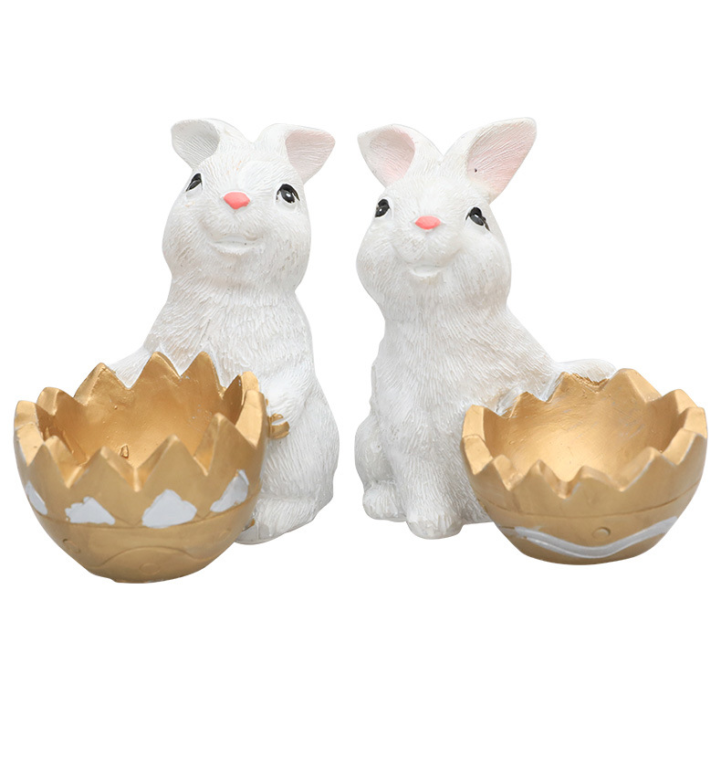 Cartoon Style Rabbit Resin Ornaments display picture 1