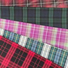 色织仿记忆全涤色织格子布女装衬衫连衣裙羽绒服棉服童装时装面料