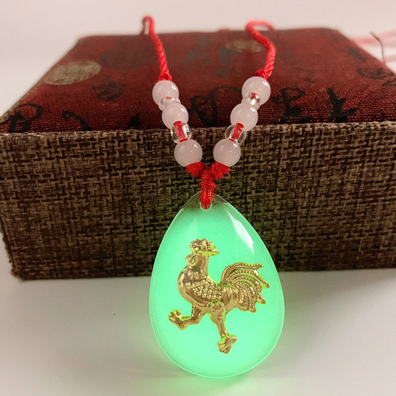 Luminous crystal zodiac [chicken] red rope