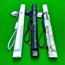 高端台球杆十字架双孔分体款式球杆手工杆桶杆包大头杆包杆桶九球