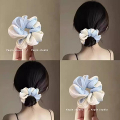 ブルーシーイー！ストリーマーグラデーションメッシュヘアゴム！ヘアゴム、ゴムバンド、ヘアアクセサリー、女性用サマーヘアスタイラー