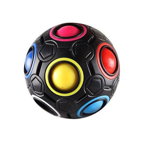 Cross-border Magic Rainbow Ball Rubik's Cube 12-hole decompression and pressing training intelligence Rubik's Cube hand catching ball children's toys wholesale