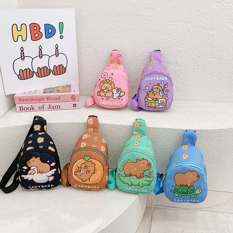 Bolsos de chicas lindos bolsos de pecho de chicas caricaturas bebés bolsos de cambio de niños bolsos de mochila de estilo exterior