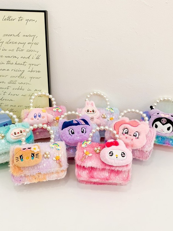 2025 nuevo bolso infantil lindo peluche Sanliou accesorios bolsos princesa bolsos de moda de niñas en línea