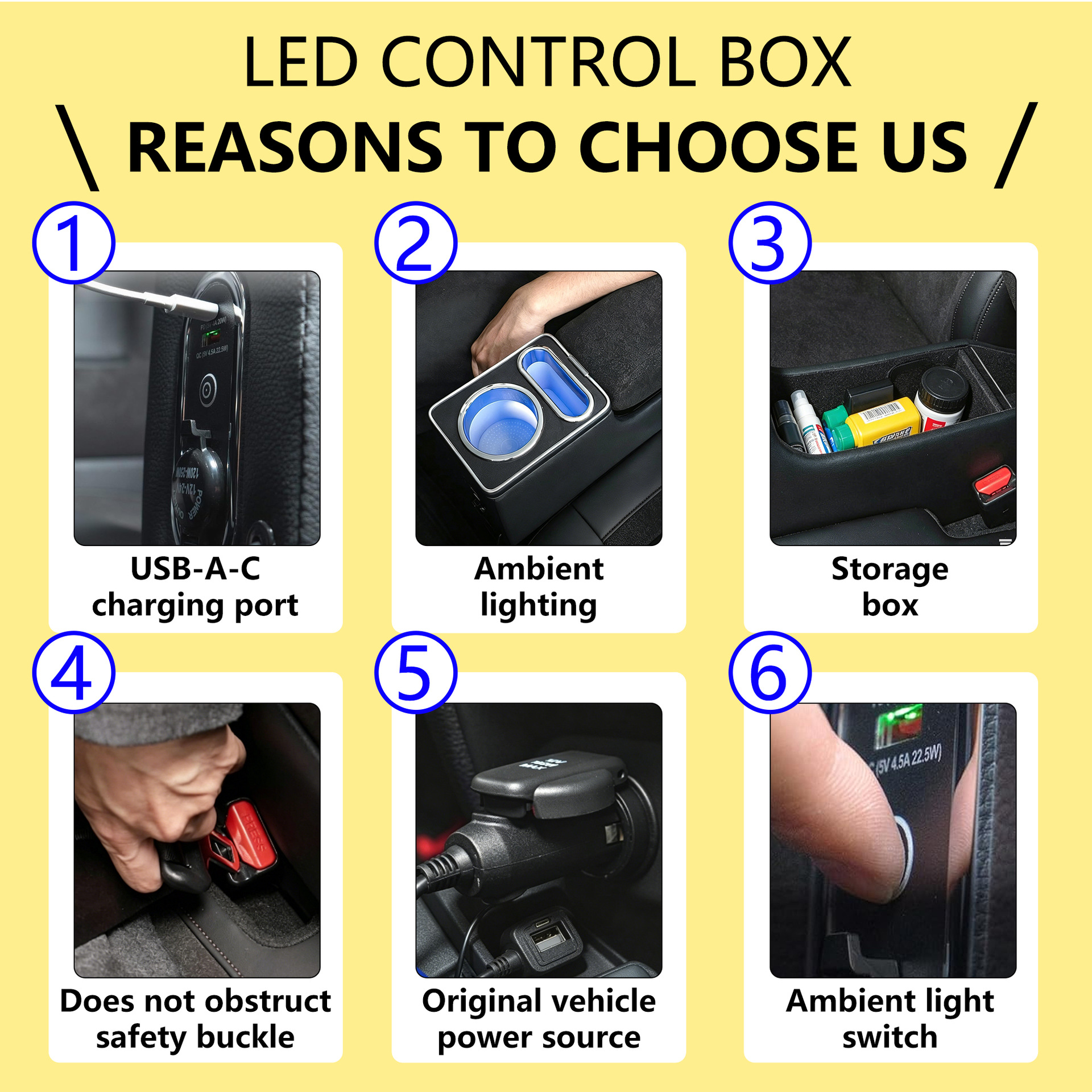 Suitable for Honda N-Boxjf Series Dedicated Armrest Box, Honda N-Box Central Console Modified Armrest