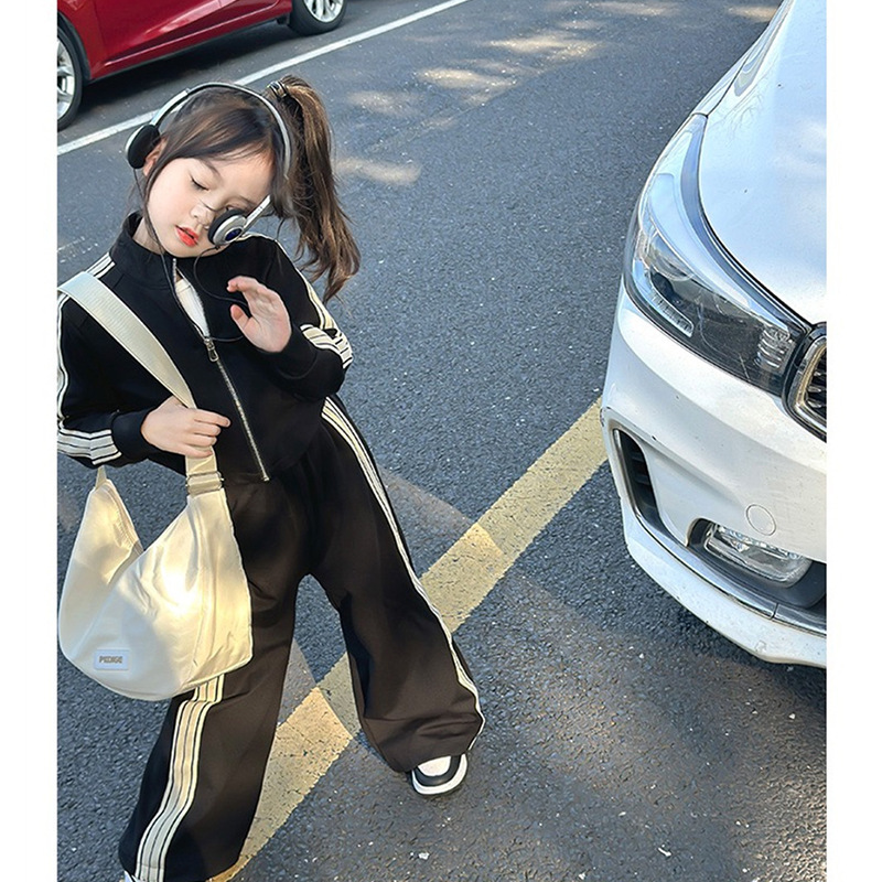 HHkids 子供服女の子秋服スーツネット有名人服ファッショナブルな 2025 新しい子供スポーツウェア ETZ115|undefined