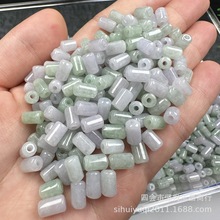 批发天然翡翠A货冰种直管珠散珠diy饰品配件手工串珠项链手链材料