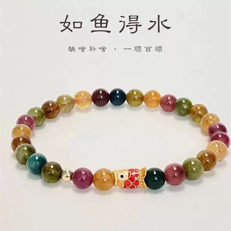 Color retro dos generaciones de buena suerte pulseras retro pulseras de loto lujo ligero de alta sensación de joyería de mano Dongling