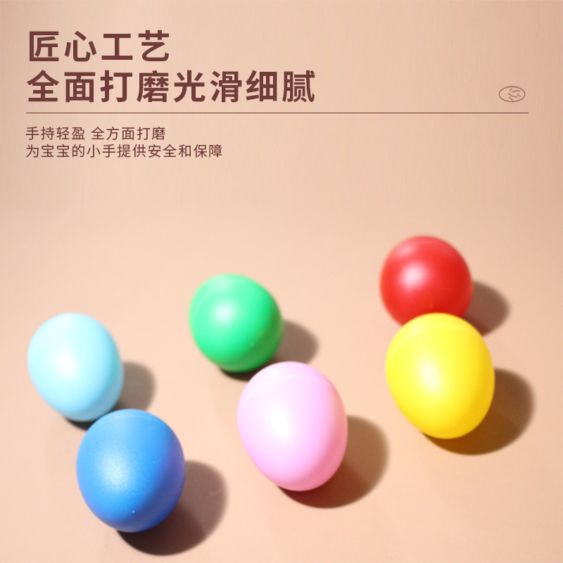 Orff instrumento musical de plástico colorido arena huevo música infantil juguetes de Educación Temprana Infantil sonando huevo ayudas de enseñanza al por mayor