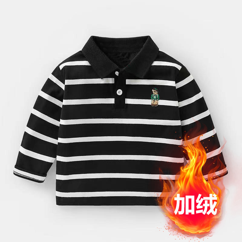 2023 New Style Boys' Polo Shirt, Stylish Children's Collared Undershirt, Baby White Top, Baby Inner Wear