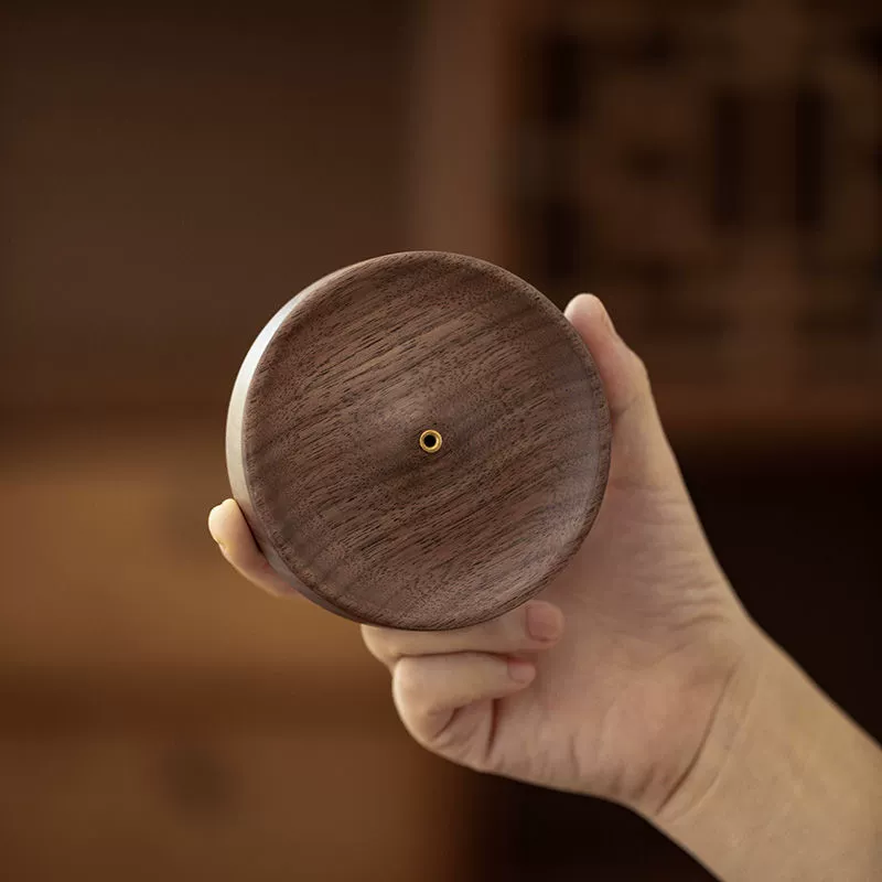 Black walnut family line incense base solid wood wire incense burner tea ceremony Zen flavor plug sandalwood fragrant fragrant fragrant fragrant fragrant