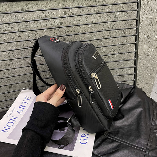 New sports and leisure chest bag men's shoulder crossbody bag outdoor travel large capacity chest bag cash register coin purse