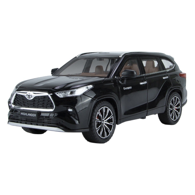 Weili aleación coche modelo 1:24 Highlander todoterreno vehículo con sonido y luz Tire hacia atrás juguete coche música modelo decoración colección