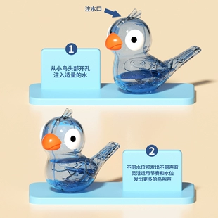 Игрушка-сирена Waterborn Whistle для детей — тренировка лицевых мышц с водой и дизайном птички