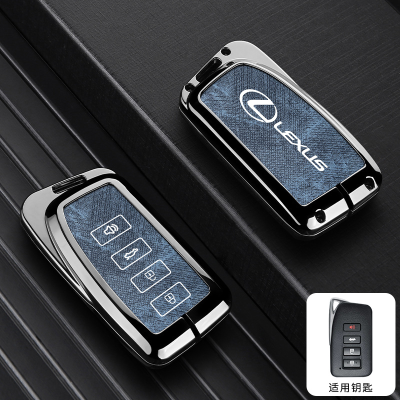 모델 B 4버튼 데님 패턴 [건쉘 블루 가죽] 싱글 쉘