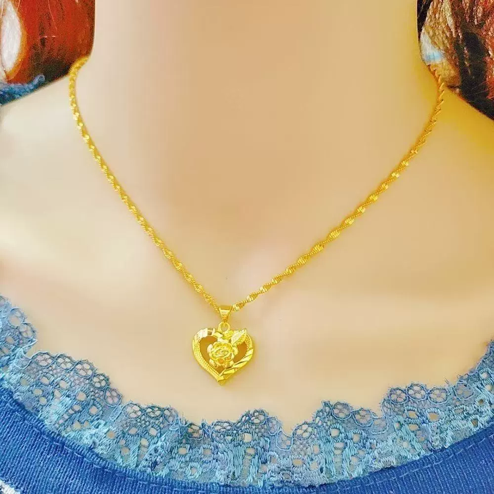 Ожерелье из песочного золота ко Дню святого Валентина для женщин, имитация песочного золота, кулон из песочного золота для женщин, долговечные украшения для женщин, подарок для мамы