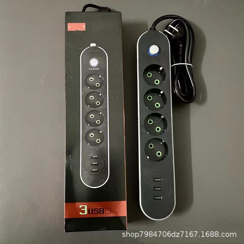 Comercio exterior ruso de alta potencia enchufe tablero de conexión USB enchufe tablero de conexión Euroestandarizado Asia sudoriental mayorista