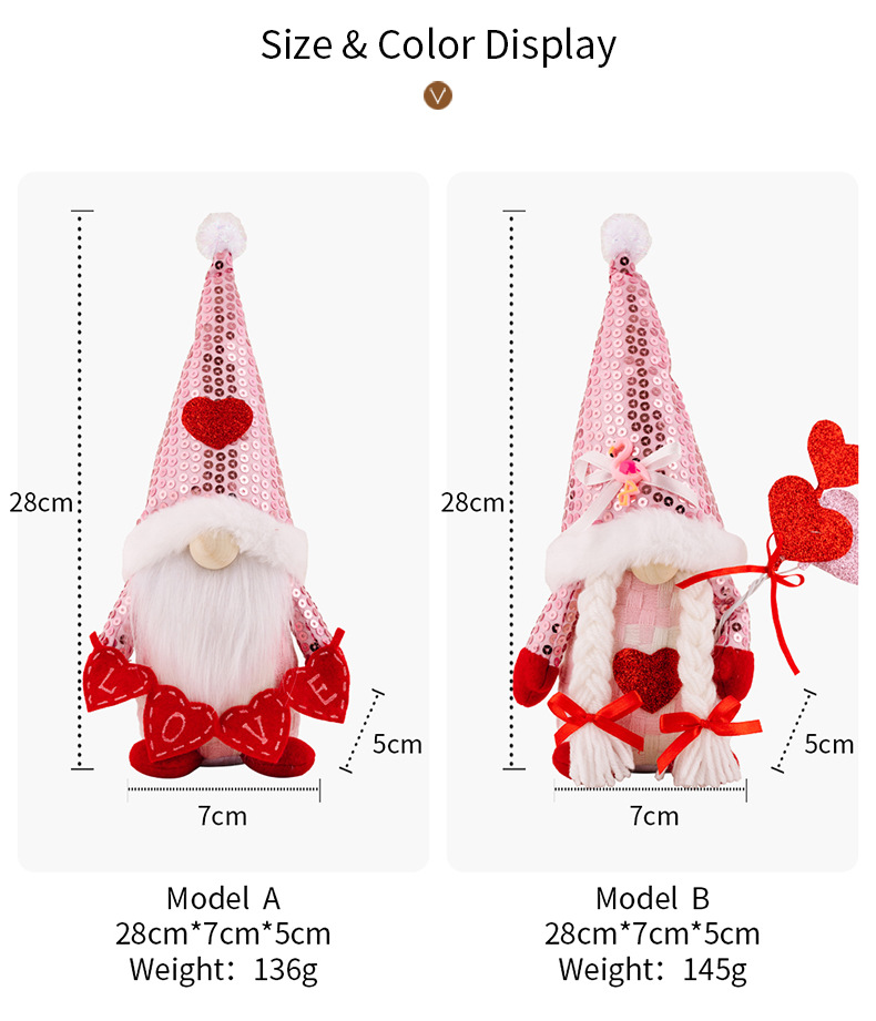 Valentine's Day Doll Cloth Party Ornaments 1 Piece display picture 2
