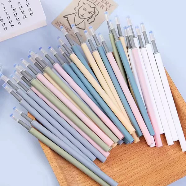 Morandi Series Press Gel Pen Refill Black 0.5mm Signature Pen Refill Bullet Waterborne Replacement Refill