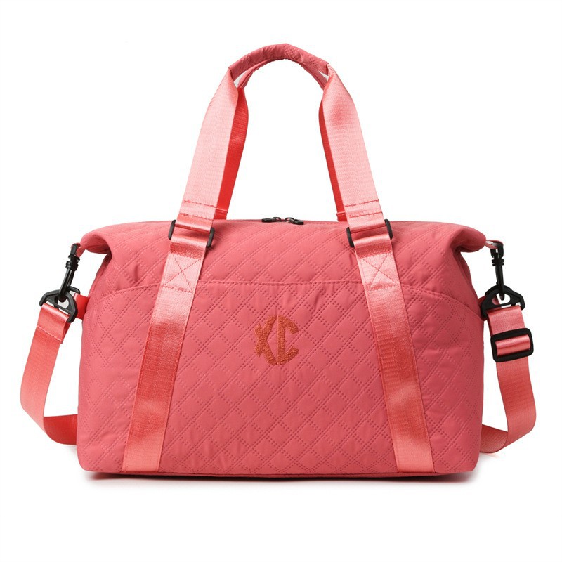 Fábrica al por mayor 2024 nuevo Oxford tela bolsa de viaje rombo moda color sólido gran capacidad húmeda y seca separación bolsa de embarque