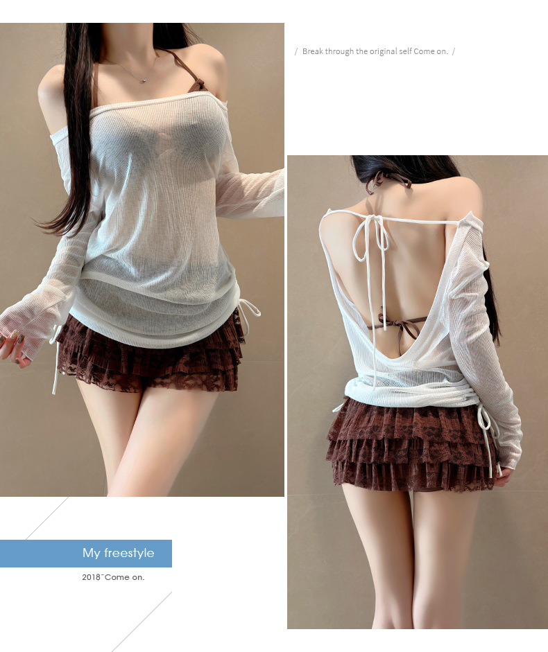 Three Piece Women's Swimsuit Set With Sexy Bikini And Cover Up_voghion.com