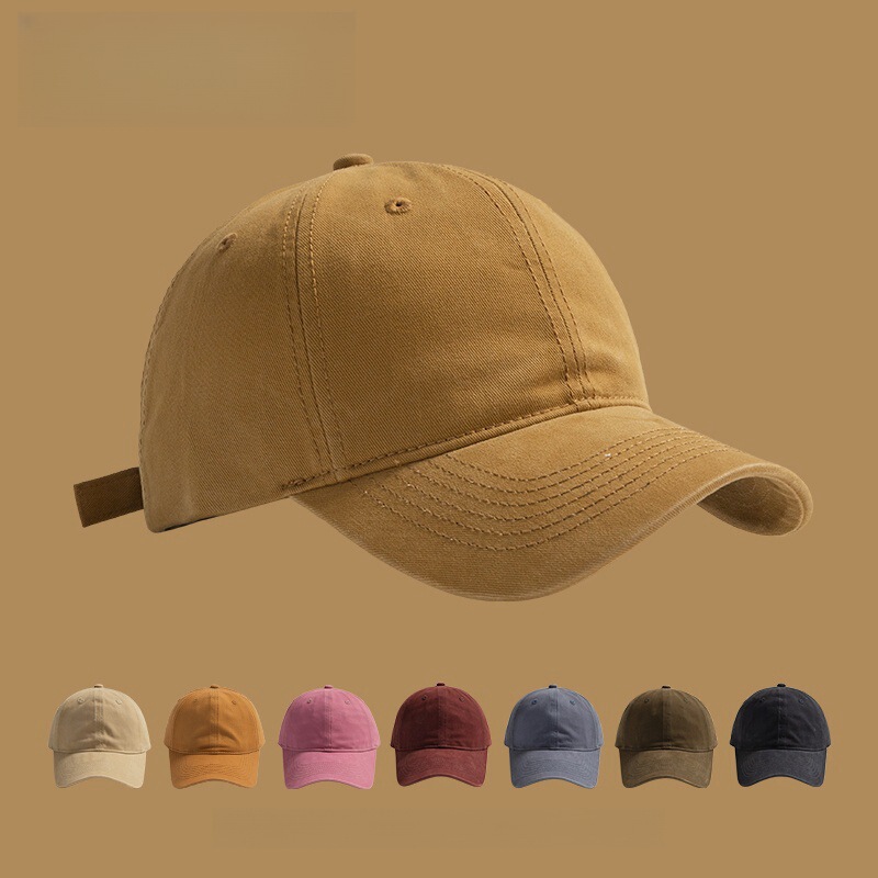 Solid Color Hat for Women, Versatile Spring and Autumn Baseball Cap, Couple Style, Large Head Circumference, Wide Brim, Available in 13 Colors, Couple Version