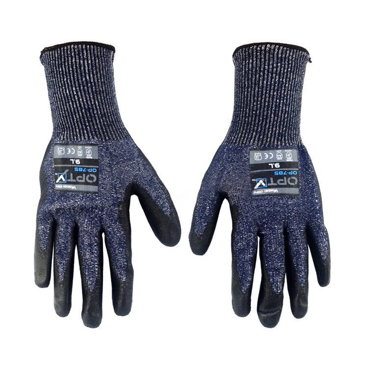 Wonder Grip/多给力 OP-785 PU涂层HPPE钢丝D级防切割耐磨手套